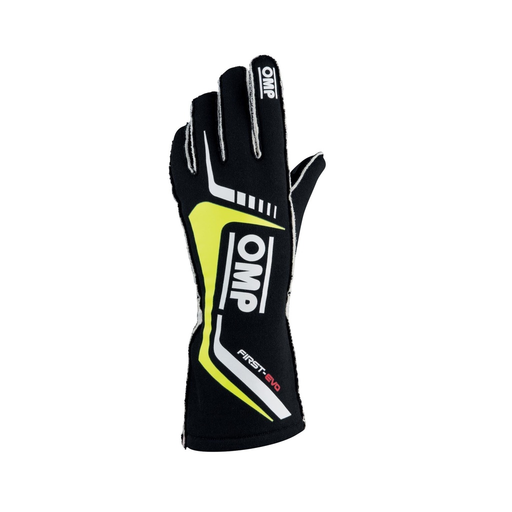 Guantes Omp First Evo Negro/Amarillo Talle XL