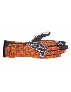 Guantes Alpinestars Tech-1 K Race V2 Vertical Naranja Fluo Talle L