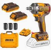 Llave de impacto Ingco 20v 1/2 s/carbones (incluye cargador + 2 baterias + bolso)