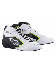 [2711521215] Botas Alpinestars Kart Tech-1 K Start V2 Blanco/Amarillo Fluor Talle 34