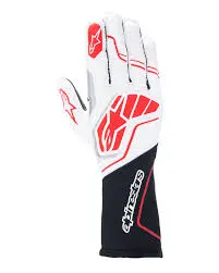[3550224123] Guantes Alpinestars ZX V4 Blanco/Rojo Talle L